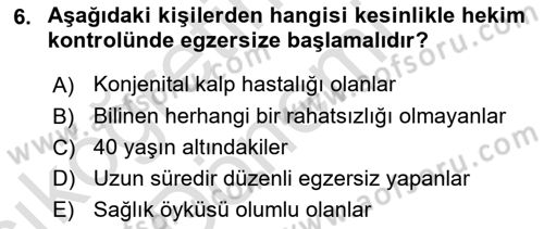 Temel Sağlık Ve Hastalık Bilgisi Dersi 2024 - 2025 Yılı (Vize) Ara Sınav Soruları 6. Soru