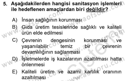 Temel Sağlık Ve Hastalık Bilgisi Dersi 2024 - 2025 Yılı (Final) Dönem Sonu Sınav Soruları 5. Soru