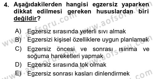 Temel Sağlık Ve Hastalık Bilgisi Dersi 2024 - 2025 Yılı Yaz Okulu Sınav Soruları 4. Soru