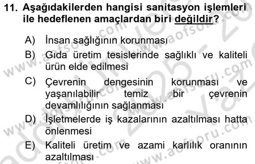 Temel Sağlık Ve Hastalık Bilgisi Dersi 2025 - 2026 Yılı Yaz Okulu Sınav Soruları 11. Soru