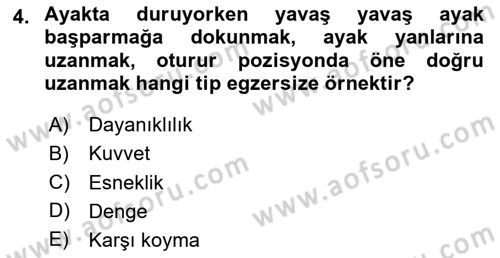 Temel Sağlık Ve Hastalık Bilgisi Dersi 2025 - 2026 Yılı Yaz Okulu Sınav Soruları 4. Soru