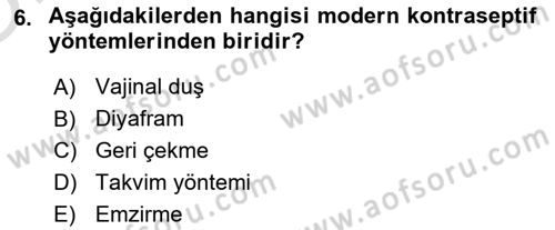 Hastalıklar Bilgisi Dersi 2020 - 2021 Yılı Yaz Okulu Sınav Soruları 6. Soru