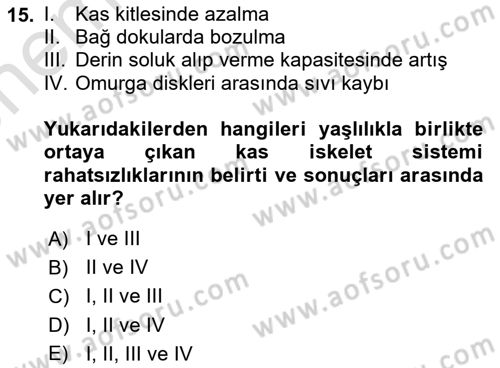 Hastalıklar Bilgisi Dersi 2021 - 2022 Yılı (Vize) Ara Sınav Soruları 15. Soru