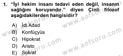 Sağlık Psikolojisi Dersi 2021 - 2022 Yılı (Vize) Ara Sınav Soruları 1. Soru