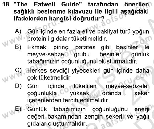 Sağlık Psikolojisi Dersi 2021 - 2022 Yılı (Vize) Ara Sınav Soruları 18. Soru