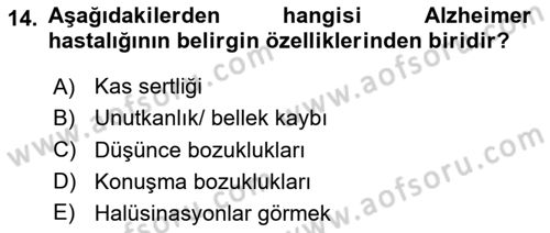 Sağlık Psikolojisi Dersi 2024 - 2025 Yılı (Final) Dönem Sonu Sınav Soruları 14. Soru