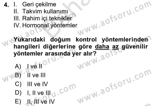 Sağlık Psikolojisi Dersi 2024 - 2025 Yılı (Final) Dönem Sonu Sınav Soruları 4. Soru