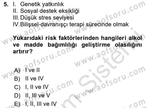 Sağlık Psikolojisi Dersi 2024 - 2025 Yılı (Final) Dönem Sonu Sınav Soruları 5. Soru