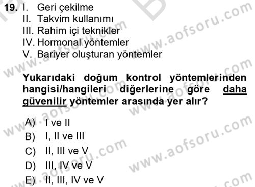 Sağlık Psikolojisi Dersi 2025 - 2026 Yılı (Vize) Ara Sınav Soruları 19. Soru