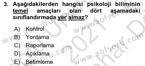 Sağlık İşletmelerinde Davranış Dersi 2021 - 2022 Yılı (Vize) Ara Sınav Soruları 3. Soru