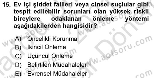Sağlık İşletmelerinde Davranış Dersi 2021 - 2022 Yılı (Final) Dönem Sonu Sınav Soruları 15. Soru