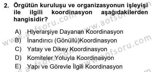 Sağlık İşletmelerinde Davranış Dersi 2021 - 2022 Yılı (Final) Dönem Sonu Sınav Soruları 2. Soru
