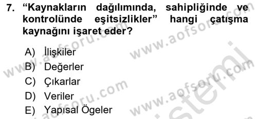 Sağlık İşletmelerinde Davranış Dersi 2021 - 2022 Yılı (Final) Dönem Sonu Sınav Soruları 7. Soru