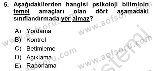 Sağlık İşletmelerinde Davranış Dersi 2022 - 2023 Yılı Yaz Okulu Sınav Soruları 5. Soru