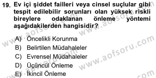 Sağlık İşletmelerinde Davranış Dersi 2024 - 2025 Yılı (Final) Dönem Sonu Sınav Soruları 19. Soru