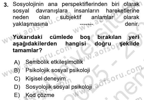 Sağlık İşletmelerinde Davranış Dersi 2025 - 2026 Yılı (Final) Dönem Sonu Sınav Soruları 3. Soru