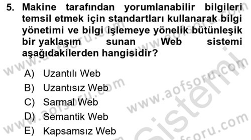 Sağlık İşletmeciliği 2 Dersi 2020 - 2021 Yılı Yaz Okulu Sınav Soruları 5. Soru