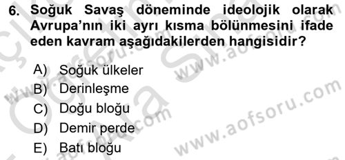 Sağlık İşletmeciliği 2 Dersi 2021 - 2022 Yılı (Vize) Ara Sınav Soruları 6. Soru