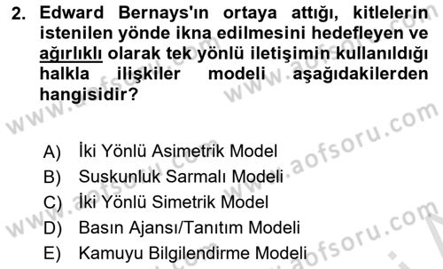 Sağlık İşletmeciliği 2 Dersi 2023 - 2024 Yılı (Vize) Ara Sınav Soruları 2. Soru