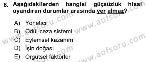 Sağlık İşletmeciliği 2 Dersi 2023 - 2024 Yılı (Final) Dönem Sonu Sınav Soruları 8. Soru