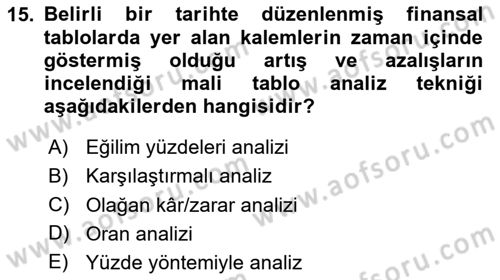 Sağlık İşletmeciliği 2 Dersi 2023 - 2024 Yılı Yaz Okulu Sınav Soruları 15. Soru