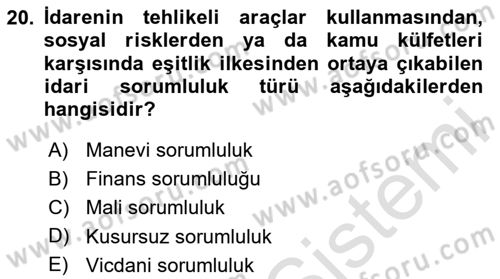 Sağlık İşletmeciliği 2 Dersi 2023 - 2024 Yılı Yaz Okulu Sınav Soruları 20. Soru