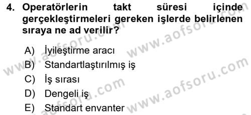 Sağlık İşletmeciliği 2 Dersi 2023 - 2024 Yılı Yaz Okulu Sınav Soruları 4. Soru