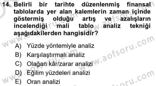 Sağlık İşletmeciliği 2 Dersi 2024 - 2025 Yılı Yaz Okulu Sınav Soruları 14. Soru