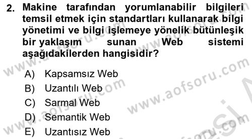Sağlık İşletmeciliği 2 Dersi 2024 - 2025 Yılı Yaz Okulu Sınav Soruları 2. Soru