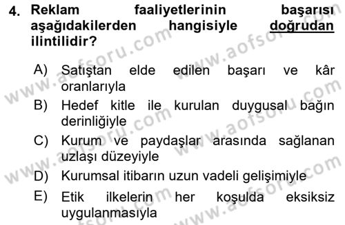 Sağlık İşletmeciliği 2 Dersi 2025 - 2026 Yılı (Vize) Ara Sınav Soruları 4. Soru