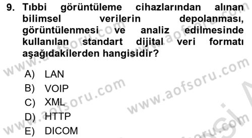Sağlık İşletmeciliği 2 Dersi 2025 - 2026 Yılı (Vize) Ara Sınav Soruları 9. Soru