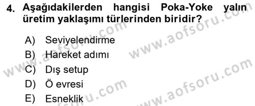 Sağlık İşletmeciliği 2 Dersi 2025 - 2026 Yılı (Final) Dönem Sonu Sınav Soruları 4. Soru