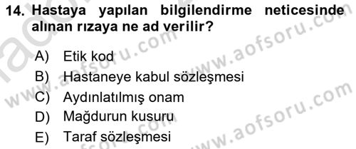 Sağlık İşletmelerinde Halkla İlişkiler Dersi 2020 - 2021 Yılı Yaz Okulu Sınav Soruları 14. Soru