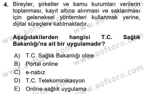 Sağlık İşletmelerinde Halkla İlişkiler Dersi 2020 - 2021 Yılı Yaz Okulu Sınav Soruları 4. Soru
