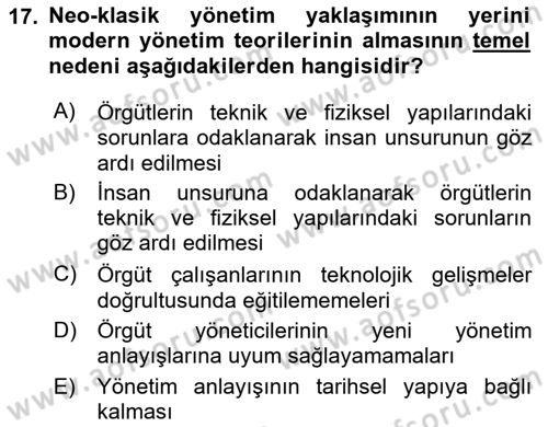 Sağlık İşletmelerinde Halkla İlişkiler Dersi 2022 - 2023 Yılı (Vize) Ara Sınav Soruları 17. Soru