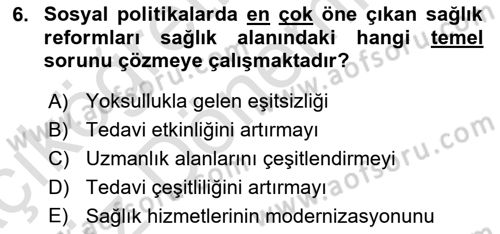 Sağlık İşletmelerinde Halkla İlişkiler Dersi 2022 - 2023 Yılı (Vize) Ara Sınav Soruları 6. Soru