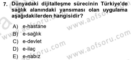 Sağlık İşletmelerinde Halkla İlişkiler Dersi 2022 - 2023 Yılı (Vize) Ara Sınav Soruları 7. Soru
