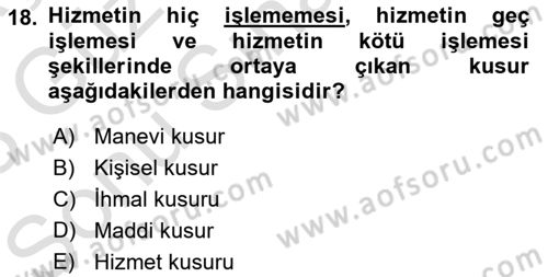 Sağlık İşletmelerinde Halkla İlişkiler Dersi 2022 - 2023 Yılı (Final) Dönem Sonu Sınav Soruları 18. Soru
