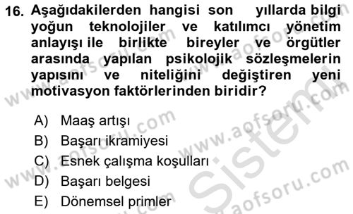 Sağlık İşletmelerinde Halkla İlişkiler Dersi 2023 - 2024 Yılı (Vize) Ara Sınav Soruları 16. Soru