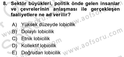 Sağlık İşletmelerinde Halkla İlişkiler Dersi 2023 - 2024 Yılı (Final) Dönem Sonu Sınav Soruları 8. Soru