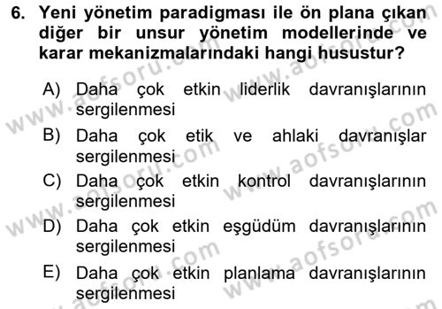 Sağlık İşletmelerinde Halkla İlişkiler Dersi 2023 - 2024 Yılı Yaz Okulu Sınavı 6. Soru