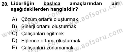 Sağlık İşletmelerinde Halkla İlişkiler Dersi 2025 - 2026 Yılı (Vize) Ara Sınav Soruları 20. Soru