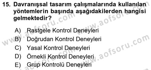 Sağlık İşletmelerinde Halkla İlişkiler Dersi 2025 - 2026 Yılı (Final) Dönem Sonu Sınav Soruları 15. Soru