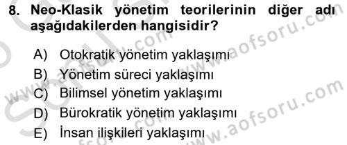 Sağlık İşletmelerinde Halkla İlişkiler Dersi 2025 - 2026 Yılı (Final) Dönem Sonu Sınav Soruları 8. Soru