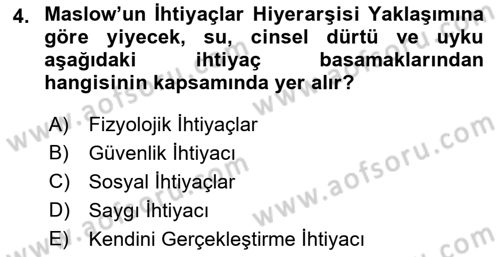 Sağlık İşletmelerinde Yönetim Dersi 2022 - 2023 Yılı Yaz Okulu Sınav Soruları 4. Soru