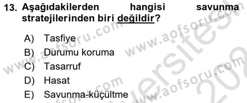 Sağlık İşletmelerinde Yönetim Dersi 2023 - 2024 Yılı (Final) Dönem Sonu Sınav Soruları 13. Soru