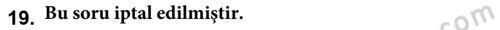 İnsan Beden Yapısı Ve Fizyolojisi Dersi 2018 - 2019 Yılı Yaz Okulu Sınav Soruları 19. Soru