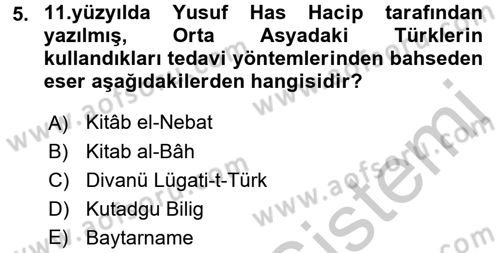Temel İlaç Bilgisi Ve Akılcı İlaç Kullanımı Dersi 2016 - 2017 Yılı (Vize) Ara Sınav Soruları 5. Soru