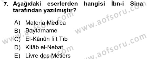 Temel İlaç Bilgisi Ve Akılcı İlaç Kullanımı Dersi 2017 - 2018 Yılı (Vize) Ara Sınav Soruları 7. Soru