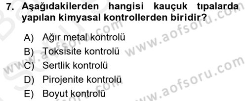 Temel İlaç Bilgisi Ve Akılcı İlaç Kullanımı Dersi 2017 - 2018 Yılı (Final) Dönem Sonu Sınav Soruları 7. Soru
